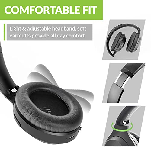 Avantree Aria 90C, a Second Pair of Bluetooth Headphones Opera Wireless TV Watching Set Dual Link, Comfortable 35 Hrs, Extra Loud (No Charging Dock Included, Single Headphone Only)