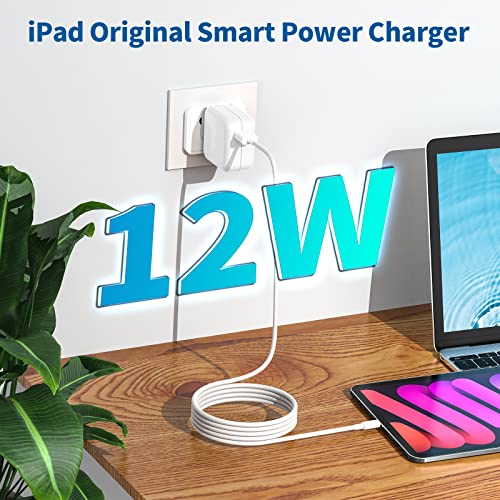 [Apple MFi Certified] iPad iPhone Fast Charger, Stuffcool 2.4A/12W USB Wall Charger with Foldable Plug & 6FT Lightning to USB Quick Charging Sync Cord for iPhone 14 13 12 11 Pro Max/XS/XR/iPad/AirPods