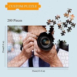 Custom Puzzles from Photos Custom Puzzle 200 Pieces,ATOOZ Personalized Puzzle Custom Jigsaw Puzzle for Adults Custom Your Own Puzzle from Photos Family,Holidays,Wedding Gift