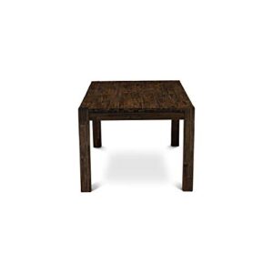 East West Furniture Wooden LM7-07-T Dinning Room Table Rectangular Tabletop and 72 x 40 x 30-Distressed Jacobean Finish