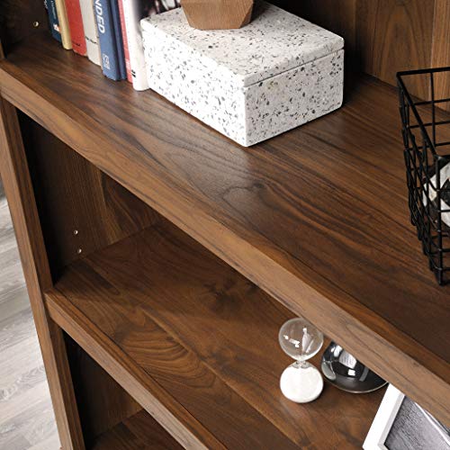 Sauder 5 Shelf Bookcase, Grand Walnut Finish