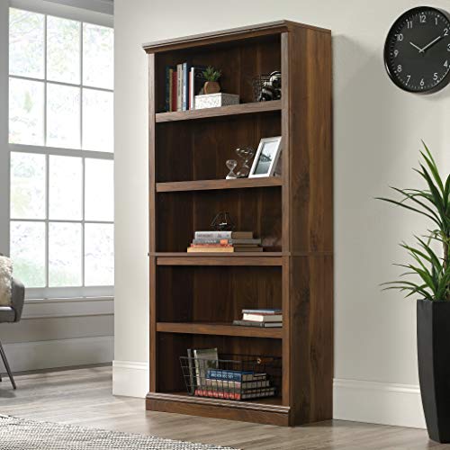 Sauder 5 Shelf Bookcase, Grand Walnut Finish