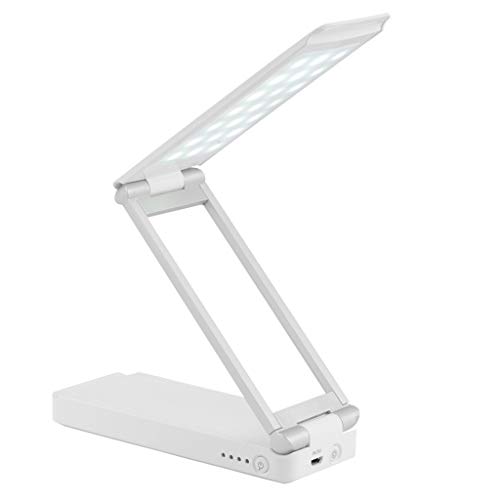 Eye-Caring Portable Folding Desk Lamp with USB Charging 4000mAh Eye Protection 5-speed Touch Dimming Table Lamp for Study and Work Office lamp (Color : White)