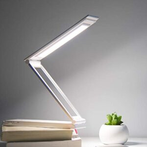 Eye-Caring Portable Folding Desk Lamp with USB Charging 4000mAh Eye Protection 5-speed Touch Dimming Table Lamp for Study and Work Office lamp (Color : White)