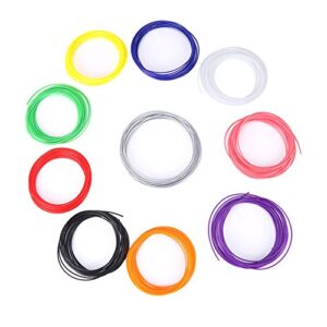 10 Colors 1.75mm 3D Printer Filament, Safety 3D Printer PCL Filament, High-Precision Diameter Filament, Each Color 16.4 Feet