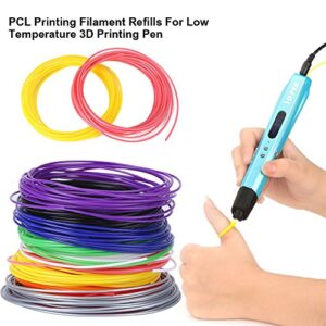 10 Colors 1.75mm 3D Printer Filament, Safety 3D Printer PCL Filament, High-Precision Diameter Filament, Each Color 16.4 Feet