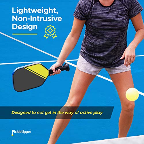 PickleUpper The Original Pickleball Ball Retriever - Attaches to Pickleball Paddles - The Easy Way to Pick Up Pickleball Balls Without Bending Over - Fits Standard Paddles