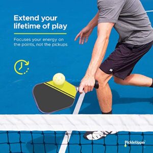 PickleUpper The Original Pickleball Ball Retriever - Attaches to Pickleball Paddles - The Easy Way to Pick Up Pickleball Balls Without Bending Over - Fits Standard Paddles