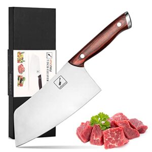 imarku cleaver knife, 7-inch meat cleaver german high carbon stainless steel chopping knife with ergonomic handle and gift box,multipurpose chinese chef's knife,chinese cleaver for kitchen&restaurant