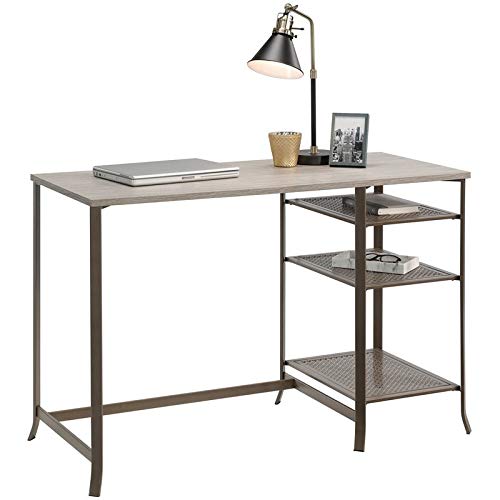 Sauder Center City Desk, L: 46.93" x W: 20.79" x H: 30.00", Champagne Oak Finish