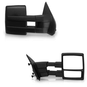 perfit zone towing mirrors replacement compatible with ford f150 2004-2014 manual black pair set
