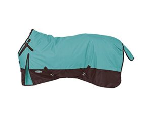 tough-1 1 600d turnout blanket with snuggit neck turquoise 72