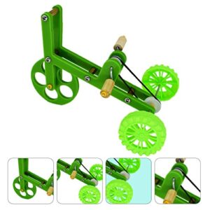 balacoo Parrot Training Toy Mini Bicycle Bike Bird Play Toy Funny Bird Training Supplies for Parakeet Macaws Conures (Green)