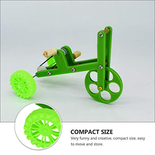 balacoo Parrot Training Toy Mini Bicycle Bike Bird Play Toy Funny Bird Training Supplies for Parakeet Macaws Conures (Green)