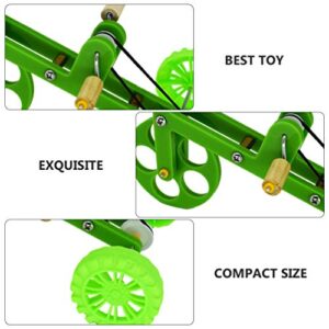 balacoo Parrot Training Toy Mini Bicycle Bike Bird Play Toy Funny Bird Training Supplies for Parakeet Macaws Conures (Green)