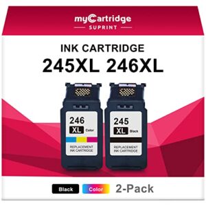 mycartridge suprint 245xl 246xl ink cartridge black color combo pack replacement for canon 245xl 246xl pg-245xl cl-246xl for pixma mg2522 tr4520 tr4500 ts3322 ts3122 mx492 mg2500 printer canon 245 246