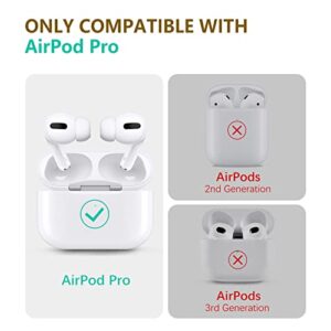 AirPods Pro Case AIRSPO Clear Case for AirPods Pro Charging Case Soft TPU Airpod Pro Protective Case 2019 with Keychain Airpods Pro Protective Cover Skin (Neon Hot Pink)