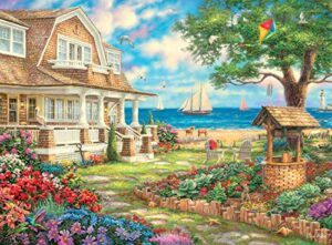 buffalo games - sea garden cottage - 1000 piece jigsaw puzzle with hidden images