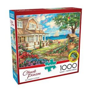 Buffalo Games - Sea Garden Cottage - 1000 Piece Jigsaw Puzzle with Hidden Images