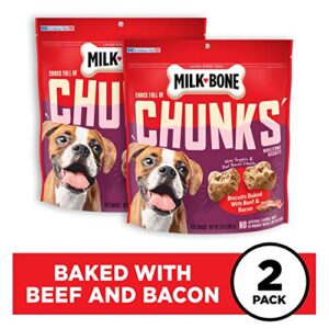 Milk-Bone Chock Full of Chunks with Beef and Bacon Dog Treats, 32 Ounces (Pack of 2)