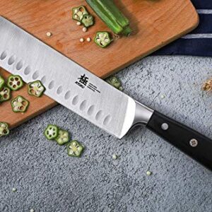 KYOKU Samurai Series 7" Nakiri Vegetable Knife + 10.5" Yanagiba Knife Japanese Sushi Sashimi Knives - Japanese Steel