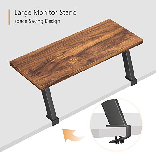 CubiCubi L Shaped Desk, Computer Corner Gaming Desk with Large Monitor Stand, 51.2" Home Office Writing Table, Workstation with Storage Drawer, Space-Saving, Deep Brown