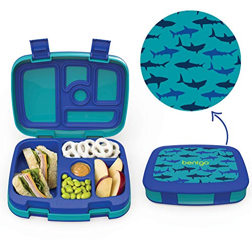 Bentgo 2-in-1 Backpack & Insulated Lunch Bag Set With Kids Prints Lunch Box (Shark)