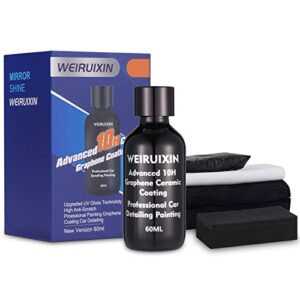 weiruixin advanced 10h graphene ceramic coating, 10+ years of long lasting protection 60ml graphene coating with high uv gloss&shine technology,high anti-scartch use for all car,boat,motorcycle,truck
