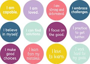 teacher created resources spot on carpet markers: positive mindset - 4" (tcr77501)