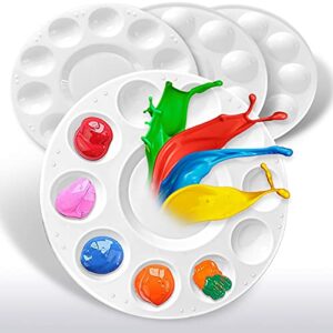 hulameda 4ps-paint tray palettes, paint pallet, paint holder, painting palette, plastic palette, paint tray pallets for kids to painting or have a birthday painting party