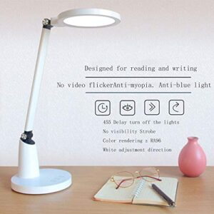 QGWZ LED Desk Lamp, Eye Protection LED, AA Grade Student Reading Room Touch Desk Book, Dimmable Office Lamp with Touch Sensor Control, Room Eye Protection Lighting, Size 40.5 cm X 24.5 cm X 19.0 cm