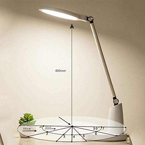 QGWZ LED Desk Lamp, Eye Protection LED, AA Grade Student Reading Room Touch Desk Book, Dimmable Office Lamp with Touch Sensor Control, Room Eye Protection Lighting, Size 40.5 cm X 24.5 cm X 19.0 cm