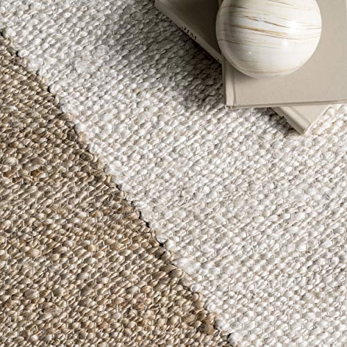 NuLOOM Pandora Diamond Jute Area Rug, 8' x 10', Ivory