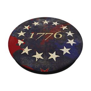 13 Star Flag Betsy Ross Distressed 1776 American Patriotic PopSockets Grip and Stand for Phones and Tablets