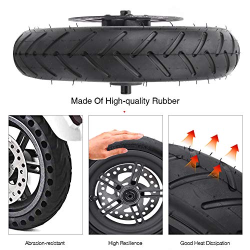 SolUptanisu Electric Scooter Tyre,Explosionproof Rear Tyre with Disc Brake for M365 Electric Scooter Replacement Access