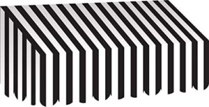 teacher created resources black & white stripes awning (tcr77505)