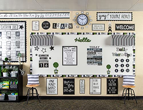 Teacher Created Resources Black & White Stripes Awning (TCR77505)