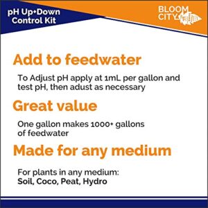 Bloom City Professional pH Up + Down Control Kit for Optimal Nutrient Uptake (Two 1/2 Pint Bottles) 16 Total oz