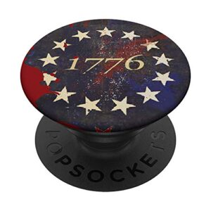 13 star flag betsy ross distressed 1776 american patriotic popsockets grip and stand for phones and tablets