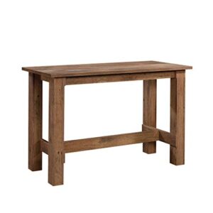 sauder boone mountain counter height dining table, l: 25.59" x w: 55.12" x h: 35.39", vintage oak finish