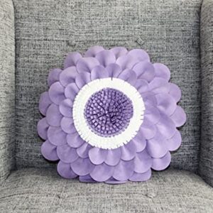 Flower Pillows - 3D Decorative Flower Pillow - Daisy Flower Round Pillow - Cherry Blossom Throw Pillow for Bed & Couch - Soft & Cozy Flower Shape Pillow - Handmade Flower Decorative Cover & Insert