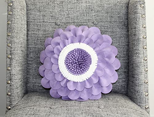 Flower Pillows - 3D Decorative Flower Pillow - Daisy Flower Round Pillow - Cherry Blossom Throw Pillow for Bed & Couch - Soft & Cozy Flower Shape Pillow - Handmade Flower Decorative Cover & Insert