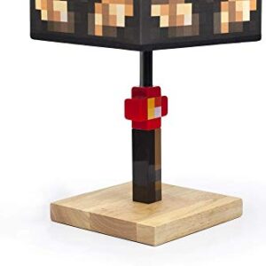 Minecraft Glowstone 14 Inch Corded Desk LED Night Light - Decorative, Fun, Safe & Awesome Bedside Mood Lamp Toy for Baby, Boys, Teen, Adults & Gamers - Best for Home's Bedroom, Living Room Or Office