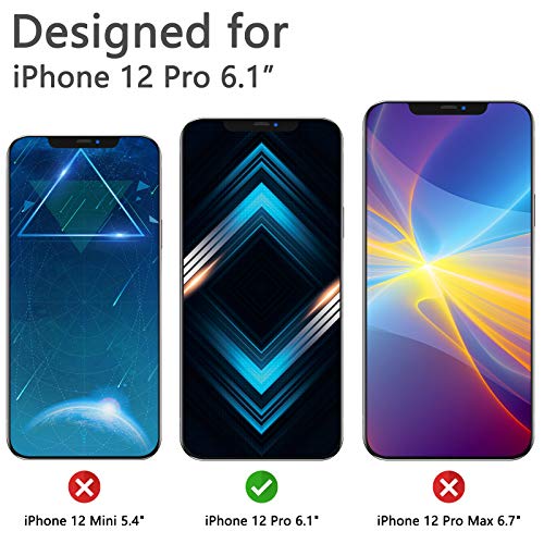 sorlnern (3 Pack) Privacy Screen Protector for iPhone 12, iPhone 12 Pro Privacy Screen Protector, Anti Spy Tempered Glass Film, with Easy Installation Tray