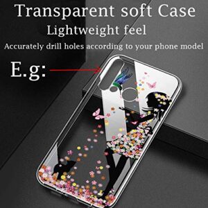 AQGG for Oukitel C21 [6.40"] Case, Soft Silicone Bumper Shell Transparent Flexible Rubber Phone Protective Cases TPU Cover for Oukitel C21 -Girl