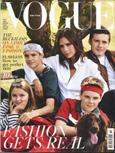 vogue british magazine, the beckhams on family fame & fashion october, 2018