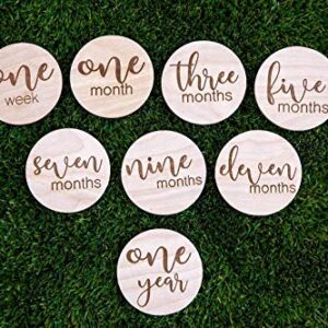 Baby Milestone Wood Circles