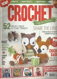 crochet gifts for christmas magazine, front & back cover pages corners are rough