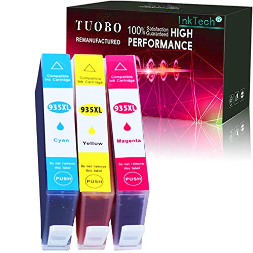 Tuobo Compatible Ink Cartridge Replacement for HP 934 XL 935 XL 934XL 935XL to use with Officejet 6230 6830 6815 6812 6835 6820 Printer (3 Color)