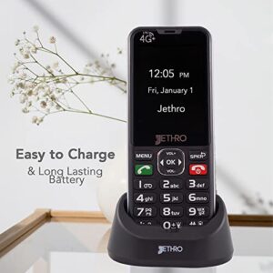 Jethro SC490 4G LTE Cell Phone for Seniors with Unlimited Talk & Text Prepaid (30 Days)